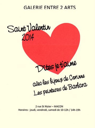 Mâcon : la saint-valentin à la Galerie Entre 2 arts