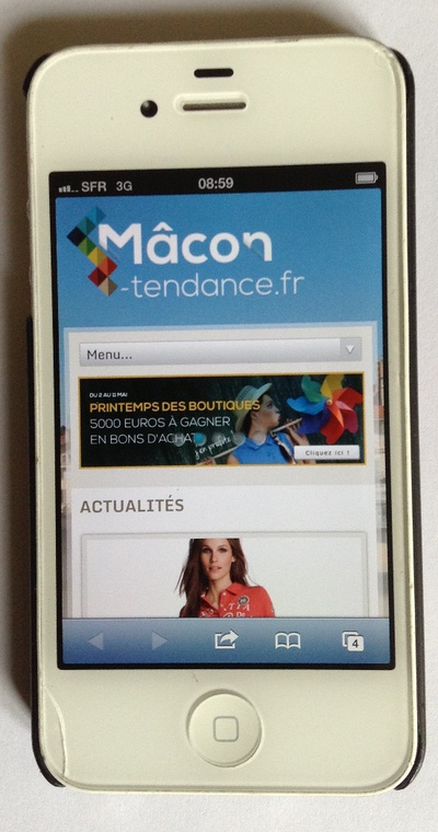 Mâcon-Tendance.fr sur smartphone