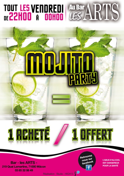 Mâcon : soirées Mojito au Bar Les Arts !