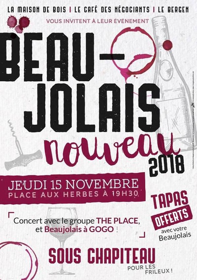 Soirée Beaujolais nouveau Place aux Herbes