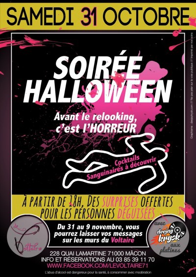 Mâcon : Soirée Halloween au Voltaire