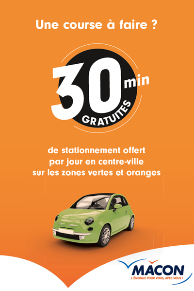 Centre-ville : 30 minutes de stationnement offertes 